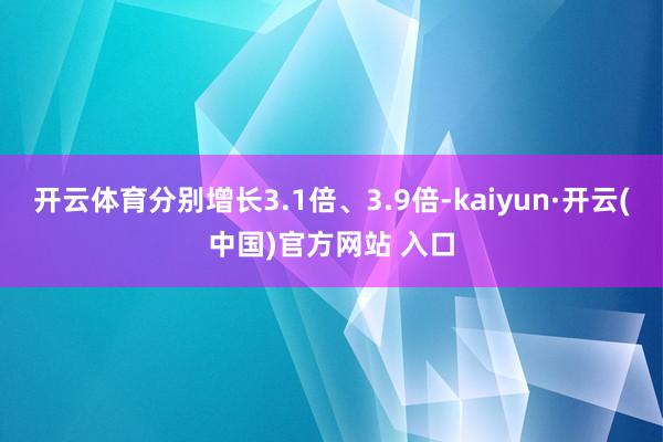 开云体育分别增长3.1倍、3.9倍-kaiyun·开云(中国)官方网站 入口