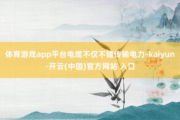 体育游戏app平台电缆不仅不错传输电力-kaiyun·开云(中国)官方网站 入口