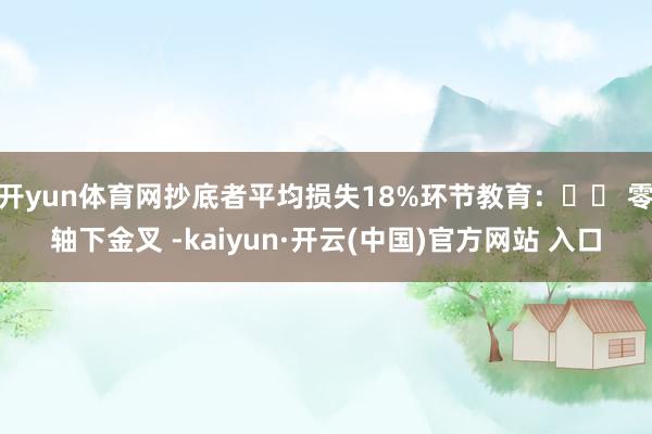 开yun体育网抄底者平均损失18%环节教育：⚠️ 零轴下金叉 -kaiyun·开云(中国)官方网站 入口