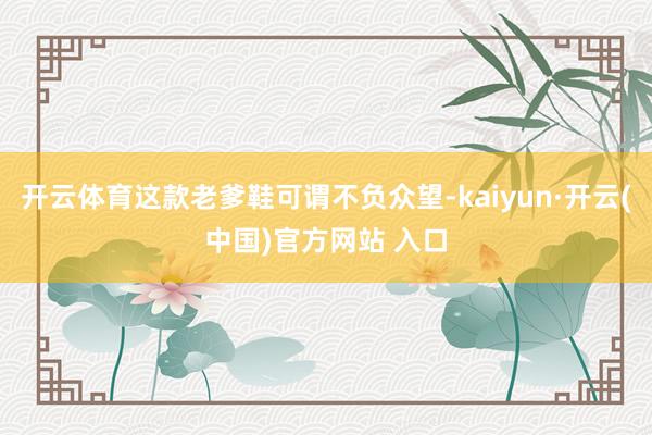 开云体育这款老爹鞋可谓不负众望-kaiyun·开云(中国)官方网站 入口